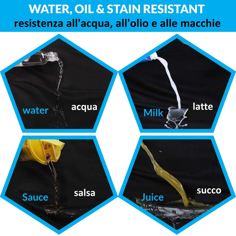 LEFUNDA® Pack of 2 Aprons, Waterproof Apron with 3 Pockets,
