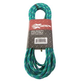 Effin Guitars 20 Foot Green Vintage Tweed Instrument Cable 20' / 6m -#FNG20VTGR