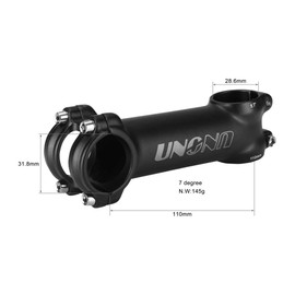 BESNIN 31.8 Stem 70/100/110/120/130 mm 7 Degree Lightweight Bicycle Handlebar Stem MTB Stem Suitable for Mountain Bike Road Bike BMX MTB