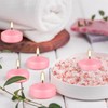 12 pcs 2-inch Floating Candles, Pink, smokeless and unscented, Burns