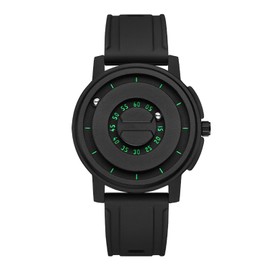 Magnetic Levitation Watch Minimalist Unisex Levitation Ball Dial Quartz Watches High Precision 30 Meters Water Resistant Black Shell Green Scale