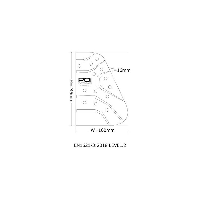 PO Eye Design OPC-02-PRO Chest Protector CE Level. 2 Red,