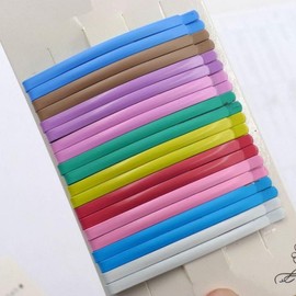Color pastel 20P flat bobby pin set 20P accessories hair color 15ea