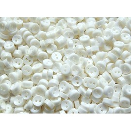 50 x 6mm Mini Buttons (White)
