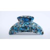 Bright blue abalone sea shell effect hair claw clip