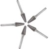YUFUTOL SL-4 5pcs Tungsten Carbide Burrs Cylinder Shape Double Cut
