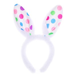 PLUSMAYI Bunny Ears Headbands 2pc,Cute Soft Touch rabbit ears headbands sequins pink easter bunny headbands