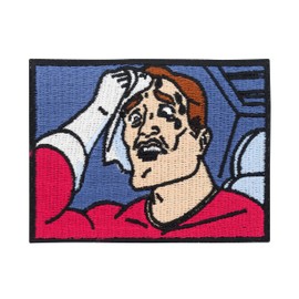 Finally Home Iron-On Patch - Sweating Meme | Adult Patches, Funny Iron-On Patches, Denim Jackets, Vintage Patches, Comic Patches, Saying Iron-On Patches