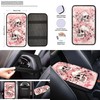STUOARTE Skull Cherry Blossom Printed Car Seat Cover Full Set,