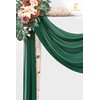 Wedding Arch Draping Fabric,4 Panels 28" x20ft Emerald Green Wedding