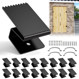Hurricane Window Clips for Plywood - Hurricane Window Panel Clips for 1/2" Thick Plywood, Carbon Steel with Black Powder Coating Window Clips to Hold in Boards, 16Pcs and 4 Door Handle for 4 Windows