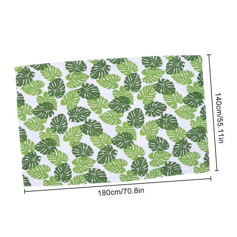 MAGICLULU Leaf Printed Tablecloth for Hawaii Parties Cotton and Flax