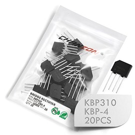 (Pack of 20) Chanzon KBP310 Bridge Rectifier Diode 3A 1000V KBP-4 (SIP-4) Single Phase Full Wave 3 Amp 1000 Volt Electronic Silicon Diodes