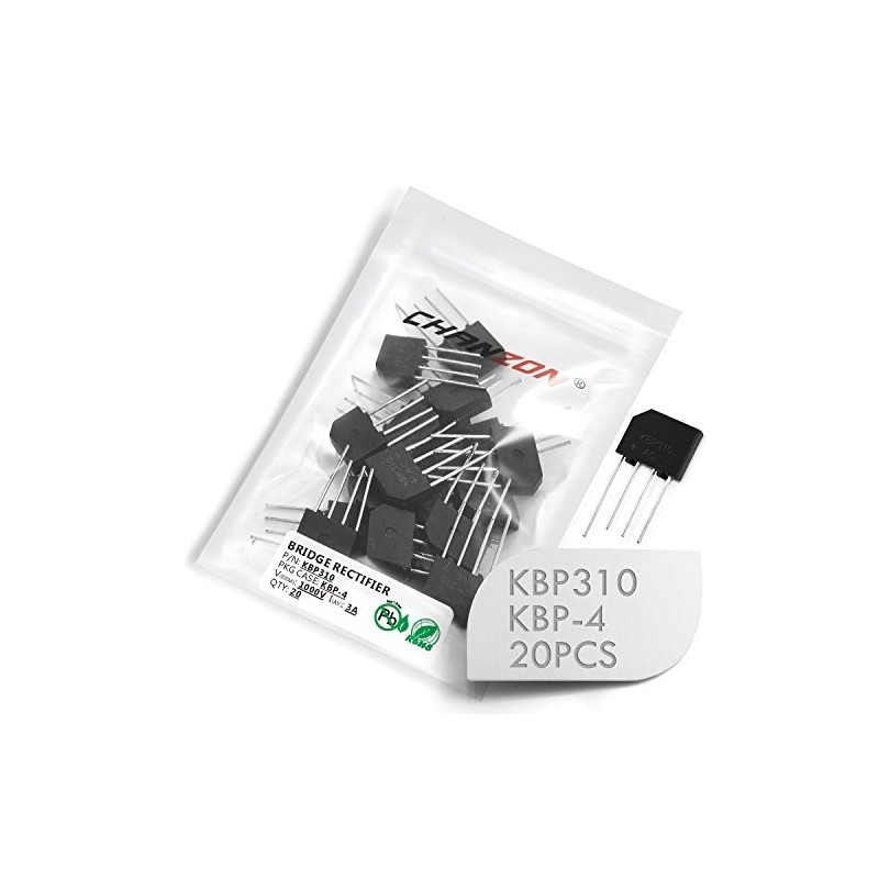 (Pack of 20) Chanzon KBP310 Bridge Rectifier Diode 3A 1000V