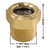 Air compressor Oil Sight Glass, 1 NPT Male Hex Head