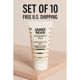 James Read Overnight Tan Gel Face Sleep Mask Tanning 0.9 oz Set of 10