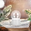 Cabilock 6pcs Clear Plastic Snow Globes with Base Screw Off