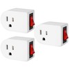 VSEER Grounded Outlet with ON Off Switch, Wall Tap Adapter