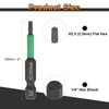 sourcing map H2.5 Flat Hex Head Screwdriver Bit 2.5mm Metric