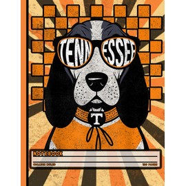 Funny Tennessee Dog Notebook: Cool Coonhound Cartoon Journal with Sunglasses, American Football Style, Perfect for Students, College Notes, Teachers, Office Desk, and Dog Lovers