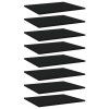 8-Piece Set Black Bookshelf Boards 23.6"x19.7"x0.6" Engineered Wood Storage Shelves