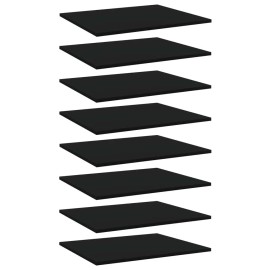 8-Piece Set Black Bookshelf Boards 23.6"x19.7"x0.6" Engineered Wood Storage Shelves & Unitscolor: Black Color