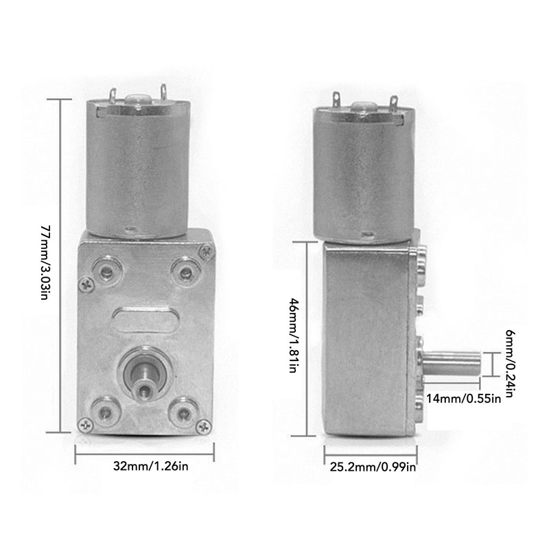DC Gear Motor CW CCW Self Locking Speed Regulation Micro