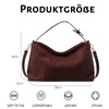Macayda Women's Medium Shoulder Bag, Suede Crossbody Bag with Removable