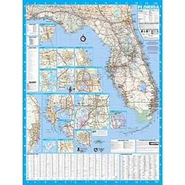 Swiftmaps Florida State Laminated Wall Map 36x48