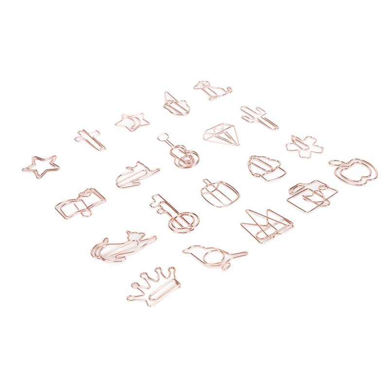100Pcs Paper Clips Cute Look Note Clip Marking Document Organizing