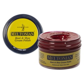Meltonian Cream | Red 107 | Quality Shoe Polish for Leather | Use on Boots, Shoes, Purses, Furniture | Cream Based Shoe Polish | Leather Conditioner | 1.7 OZ Jar