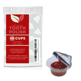 CHEVAUX Professional Strength Tooth Polish - Coarse Grit Teeth Polish Pack of 10 (Cherry)