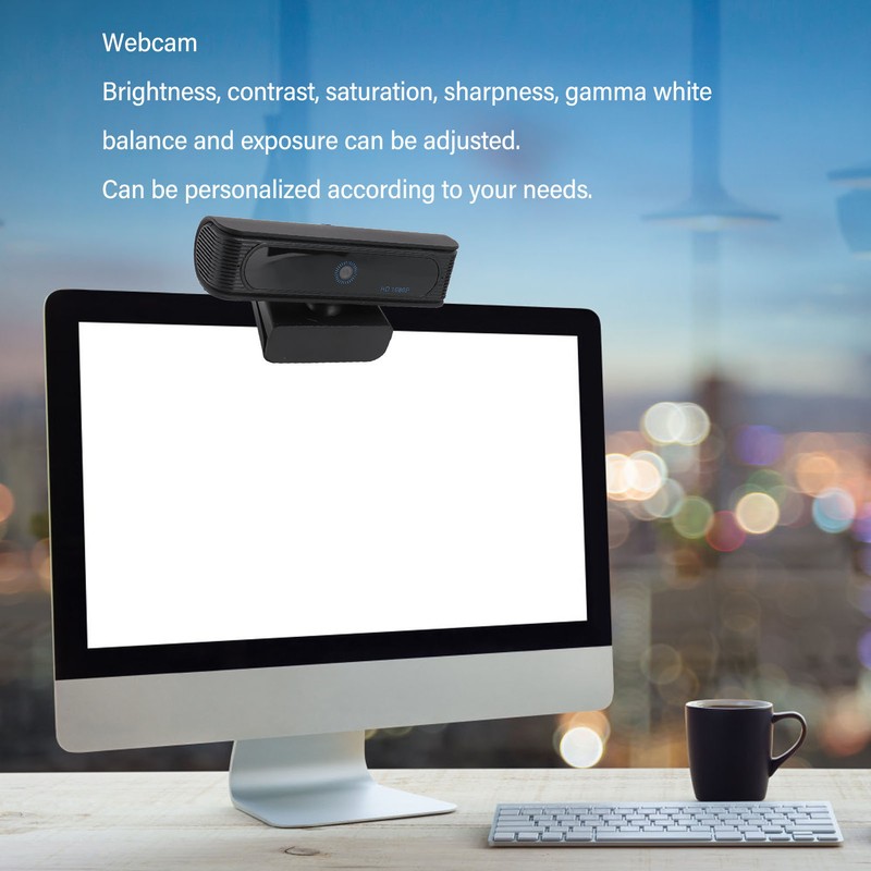 Facial Recognition Webcam for Windows 10 11 2MP 1920x1080P HD