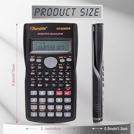 Flutesan Calculadora científica de ingeniería de 2 líneas, calculadora matemática con función a granel, pantalla grande para estudiantes, profesores, 
