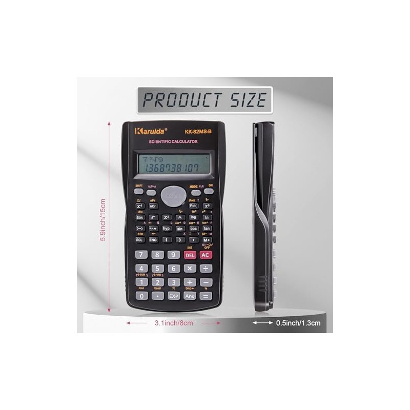 Flutesan Calculadora científica de ingeniería de 2 líneas, calculadora matemática
