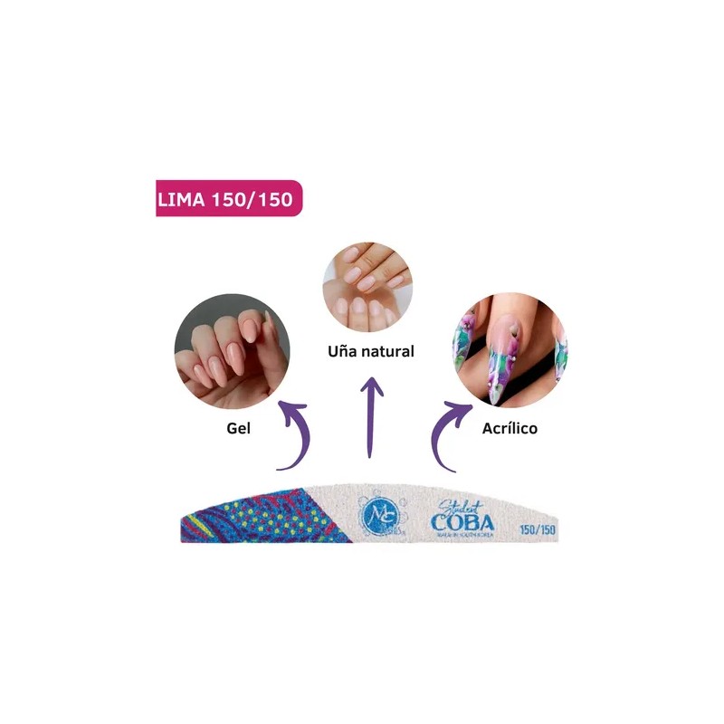 25 Limas Student Media Luna. Uñas Acrílicas 150150 Mc Nails