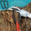 Locking Carabiner Clip, Aluminum Alloy D Shape Keychain Hook, Key
