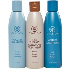 Ovation Volume Cell Therapy System - Salon Quality - Get Stronger, Fuller  Healthier Looking Hair with Natural Ingredients. Includes Volume Therapy