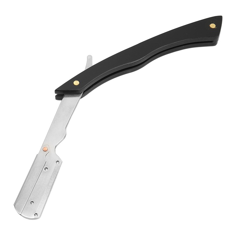 Foldable Beard Clipper Handle Reusable Stainless Steel Safety Manual Straight