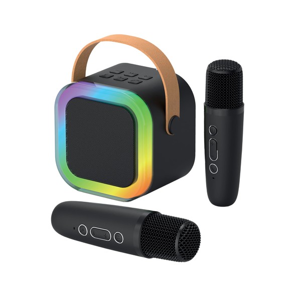 Funtime Gifts Mini Karaoke Machine with Bluetooth, LED Light Show