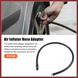 HEROFFIX 50cm Threaded Tire Inflator Extension Hose Chuck Adapter Air Pump Tube Tire Valve Connection Pipe for Car Truck Bike MTB Copper Rubber Replace Parts