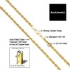 Kooljewelry Unisex Adult Rope Chain - 14k Gold Filled Necklace,
