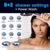 AquaMystic Luxury Shower Head Set - 10 Modes, Stainless Steel,