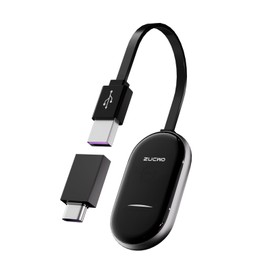 ZUCWO 2-in-1 Wireless CarPlay Adapter – Instant Connection, Converts Wired CarPlay to Wireless, Supports 800+ Cars from 2016 & USB-A to USB-C for iOS10+/Android 11+