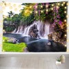 BELECO Mountain Waterfall Tapestry Lake Tapestry Tropical Hawaii Nature Tapestry