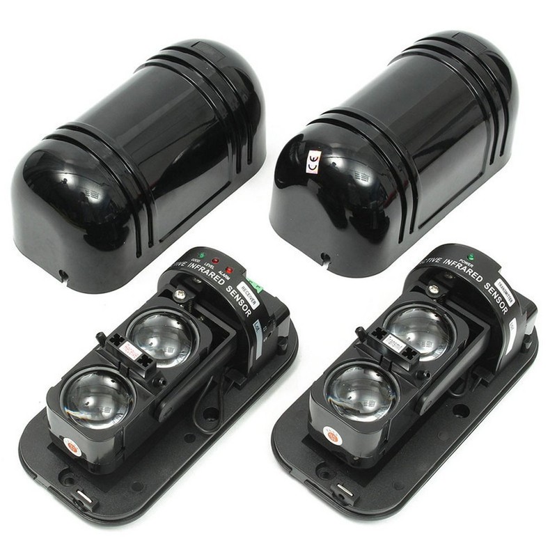 GuDoQi Double Beam Security Active IR Detector 100m Photoelectric Home