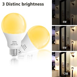 3 Way LED Light Bulbs 4 Pack, 3 Way Light Bulbs 30 70 100 Soft White 3000K,E26 Medium Base A19 Three Way Light Bulb, Indoor 3way Bulb for Reading