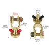 QWORK Brass Marine Grade Battery Terminal Top Post, 4 Pairs