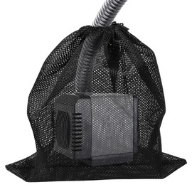 Pond Pump Filter Bag, Fish Pond Filter Bag Pump Filter Mesh Bag Black Media Bag Pond Fish Pond Filter Mesh Bag with Drawstring Home Accessory Fish Pond Filter Bag Pond Pump Accessories