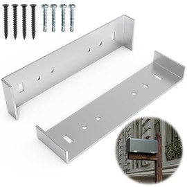 Fixirons Metal Mailbox Mounting Bracket Large for mailboxes with 8” Wide Floor
